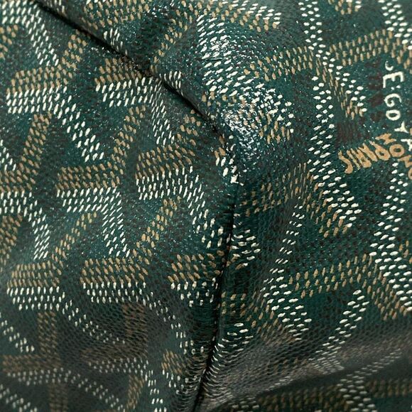 Goyard Tote Bag Saint Louis PM Green Leather - Picture 6 of 15